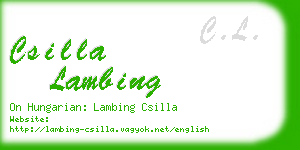 csilla lambing business card